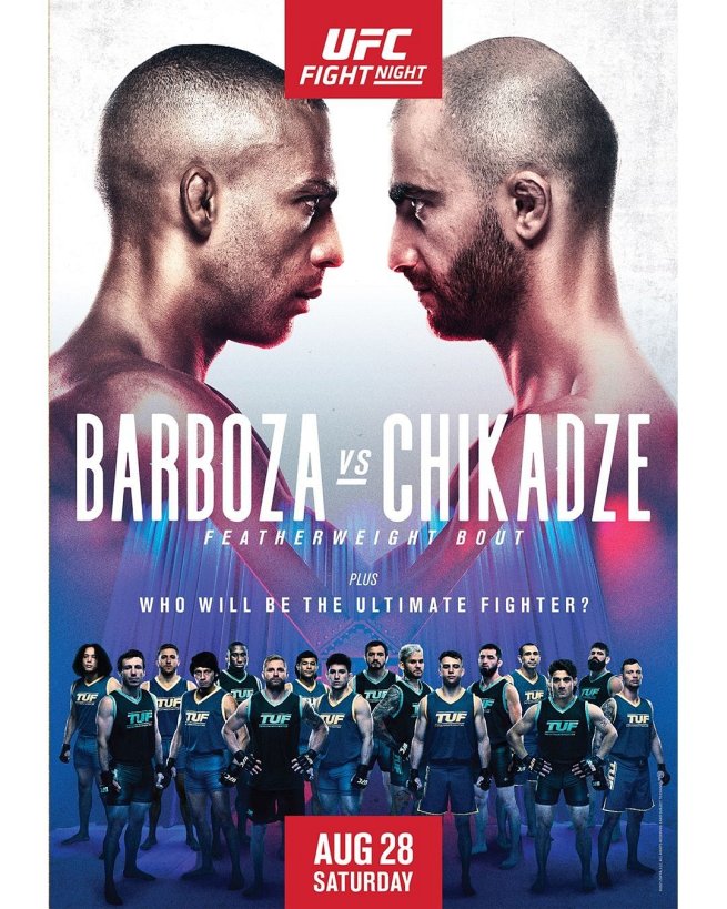 UFC Fight Night 195 fight card poster