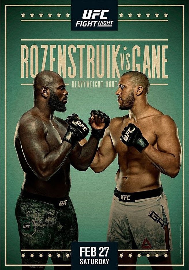 UFC Fight Night 186 fight card poster