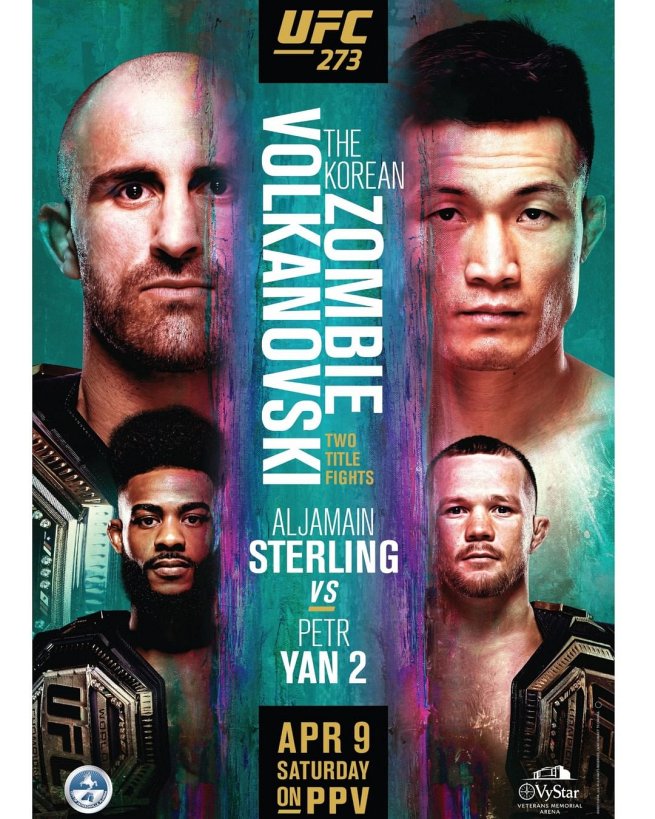 UFC 273 fight card poster