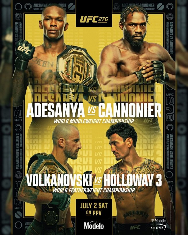 UFC 276 fight card poster