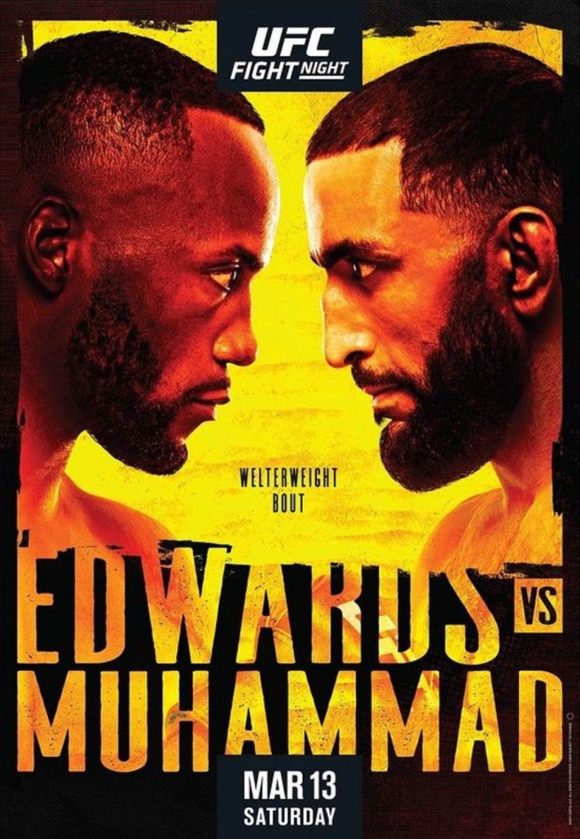 UFC Fight Night 187 fight card poster