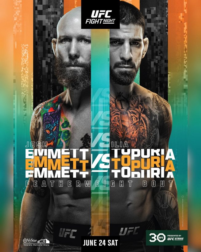 UFC on ABC 5 fight card poster