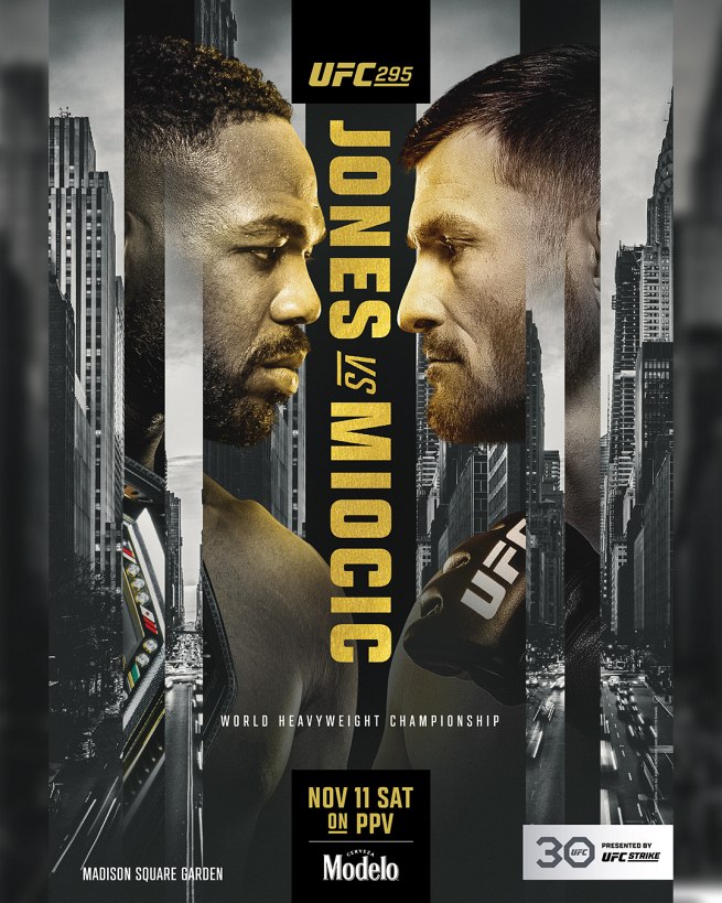 UFC 295 fight card poster