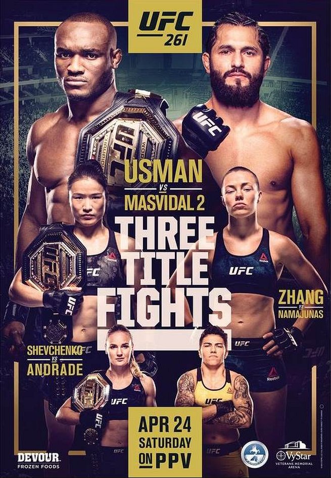 UFC 261 Card All Fights & Details for 'Usman vs. Masvidal 2'