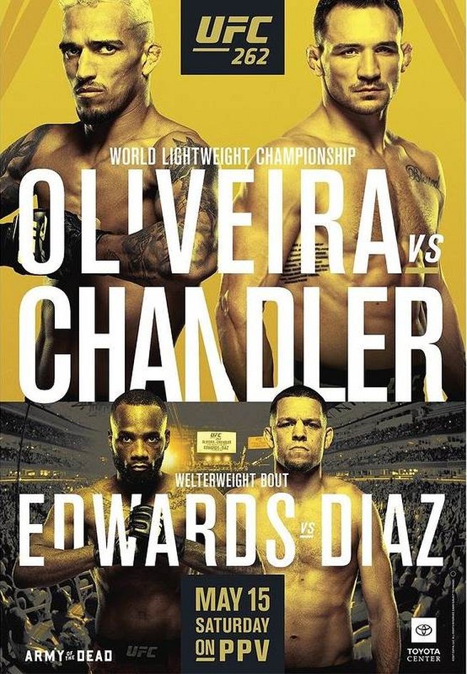 UFC 262 fight card poster
